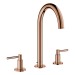 GROHE 3-Loch-WT-Batterie Atrio 20649 Rohrauslauf Hebelgriff warm sunset