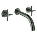 GROHE 3-Loch-WT-Batterie Atrio 20661 FMS Kreuz-Griff hard graphite gebürstet