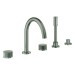 GROHE 5-L-Wannenkombin. Atrio Private C. 25226 Knopfbetätigung satin steel