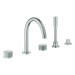 GROHE 5-L-Wannenkombin. Atrio Private C. 25226 Knopfbetätigung supersteel