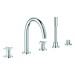 GROHE 5-Loch-Wannen-Kombination Atrio 29408 FMS Kreuz-Griff chrom