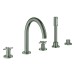 GROHE 5-Loch-Wannen-Kombination Atrio 29408 FMS Kreuz-Griff satin steel