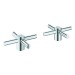 GROHE Kreuzgriffe Atrio 14215 1 Paar satin steel
