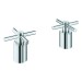 GROHE Kreuzgriffe Atrio 14217 1 Paar warm sunset