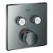 GROHE Thermostat Grohtherm SmartControl 29124 eckig FMS 2 ASV hard graphite