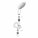 GROHE Wandhalterset Tempesta Cube 110 26910_3 3 Strahlarten WS matt black