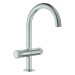 GROHE WT-Einlochbatt. Atrio Private C. 21138 L-Size Knopfbetätigung supersteel