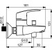HA Einhand-Wannen-Batterie Wandaufbau Hansapinto 4511 verchromt