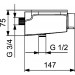 HA Brause-Therm.-Batterie für Wandaufbau Hansaemotion 5863 0171 82 weiß/chrom