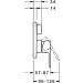 HA Funktionseinheit m. Dekorset Einhand- Wa-Batterie Hansaligna 8385 verchr.