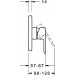 HA Funktionseinheit m. Dekorset Einhand- Br.-Batterie Hansaligna 8387, chrom