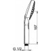 HA Handbrause Hansaactivejet 8433 0100 3-strahlig grau/chrom