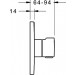 HA Funktionseinheit m. Dekorset Therm.- Batterie Hansahome 8860 verchromt