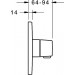 HA Funktionseinheit m. Dekorset Therm.- Batterie Hansaliving 8866 verchromt