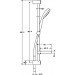 Hansa Brause-Thermostat-Batterie mit Wandstangenset,Hansaunita 4813 verchromt