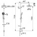 HA Kopfbrause-Set HANSABASICJET Style 4438 3-strahlig Ausld. 407 mm chr