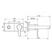 HA Fertigmontageset WT-Wandbatterie 2-Loch, Hansadesigno 5109 chrom