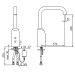 HA WT-Batt. HANSAELECTRA 6444 6 V Bluetooth Ausld. 170 mm DN15 chr