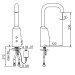 HA WT-Batt. HANSAELECTRA 6444 6 V Bluetooth Ausld. 120 mm DN15 chr