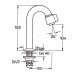 HA Waschtisch Standventil Hansanova 0093 Ausladung 93mm verchromt