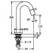 HA EHM WT-Batt. HANSANOVA 5093 Ausld. 94 mm DN15 Matt-Schwarz
