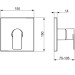 HA EHM FM-Set f. Brausebatt. HANSASTELA 8785 Rosette eckig chr