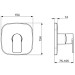 HA EHM FM-Set f. Brausebatt. HANSASTELA 8785 Ros. soft edge chr