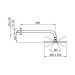 Hansa Kopfbrause quadratisch 250x250, mit Brausearm, Hansaviva 0418 verchromt