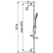 Hansa Wandstangenset Hansaactivejet 8437 0230 chrom