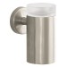 HG Zahnglas Logis brushed nickel mit Halter