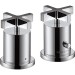 Hansgrohe 2-L.Thermostatmischer Axor Citterio F-Set chrom m.Kreuzgr.Wannenrandmontage