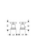 Hansgrohe 2-L.Thermostatmischer Axor Citterio F-Set chrom m.Kreuzgr.Wannenrandmontage