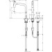 Hansgrohe 2-Loch SPTM 200 Metris Select M71 Ausziehbrause 2jet edelstahl-optik