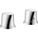 Hansgrohe 2-Loch Thermostat Axor Starck Organic F-Set chrom Wannenrandmontage