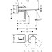 Hansgrohe 2-Loch Waschtischarmatur Unterputz Metropol F-Set chrom kurzer Auslauf