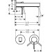 Hansgrohe 2-Loch Waschtischmischer Unterputz Finoris F-Set kurzer Auslauf chrom