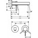Hansgrohe 2-Loch Waschtischmischer Unterputz Finoris F-Set kurzer Auslauf chrom
