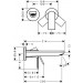Hansgrohe 2-Loch Waschtischmischer Unterputz Rebris E F-Set 195 mm Auslauf MSW