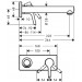 Hansgrohe 2-Loch Waschtischmischer Unterputz Talis S F-Set chrom langer Auslauf