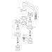 Hansgrohe 3-L.Wannenarmatur Axor Citterio F-Set f.Wannenrand chrom m.Kreuzgriff