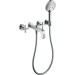 Hansgrohe 3-L.Wannenarmatur Axor Citterio F-Set Wand chrom Kreuzgriff/Handbr.ohne Platte