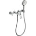 Hansgrohe 3-L.Wannenarmatur Axor Citterio F-Set Wand chrom Kreuzgriff/Handbr.ohne Platte