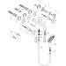 Hansgrohe 3-L.Wannenarmatur Axor Citterio F-Set Wand chrom Kreuzgriff/Handbr.ohne Platte