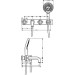 Hansgrohe 3-L.Wannenarmatur Axor Citterio F-Set Wand chrom m.Kreuzgriff/Platte/Handbr.
