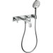 Hansgrohe 3-L.Wannenarmatur Axor Citterio F-Set Wand chrom m.Kreuzgriff/Platte/Handbr.