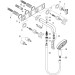 Hansgrohe 3-L.Wannenarmatur Axor Citterio F-Set Wand chrom m.Kreuzgriff/Platte/Handbr.