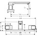 Hansgrohe 3-Loch Wannenarmatur Axor Urquiola F-Set f.Wannenrand chrom