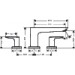 Hansgrohe 3-Loch Wannenarmatur Talis E F-Set chrom f.Wannenrandmontage
