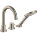 Hansgrohe 3-Loch Wannenmischer Axor Uno F-Set Bügelgriff BN Wannenrandmontage