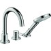 Hansgrohe 3-Loch Wannenmischer Axor Uno F-Set Bügelgriff chrom Wannenrandmontage